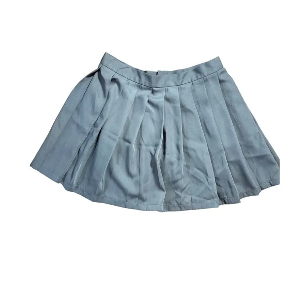 Gray A-Line Pleated Short Mini Skirt Women's Size Extra Large - Picture 1 of 5